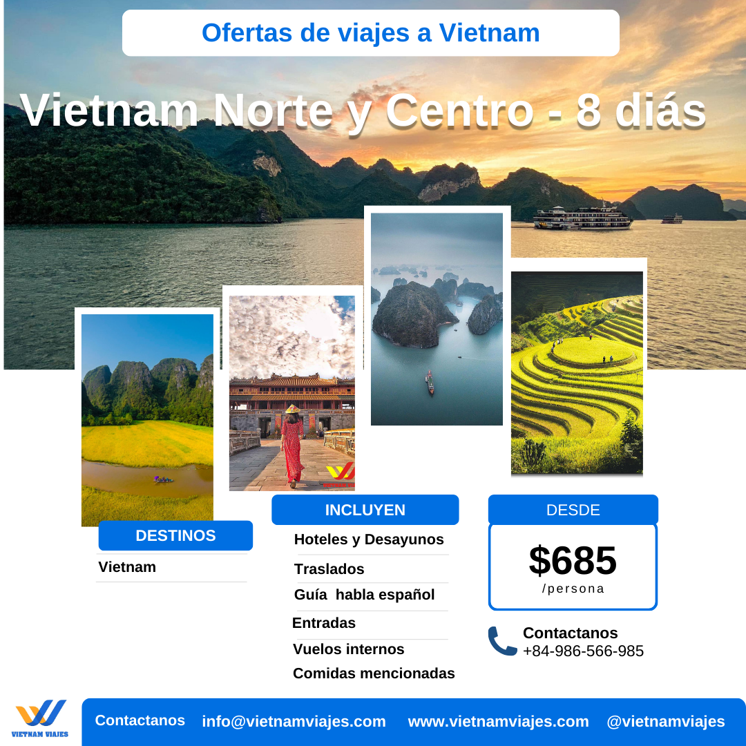 VIAJE VIETNAM COMPLETO EN TREN EN REGULAR –  15 DIAS 14 NOCHES