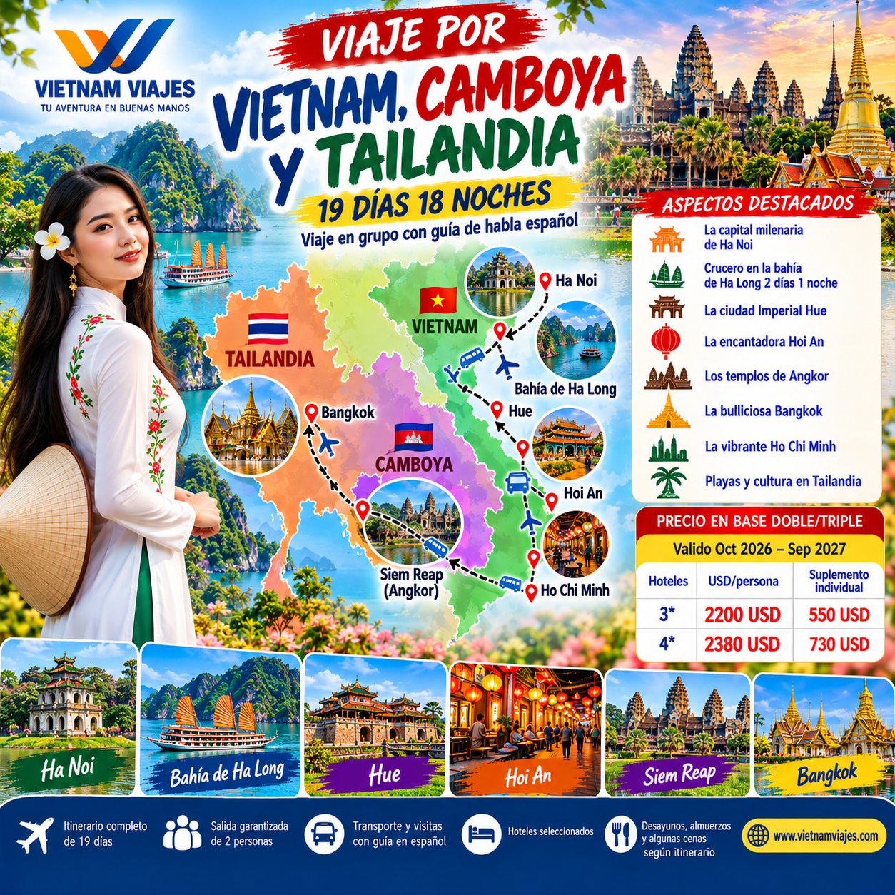 viaje a Vietnam camboya tailandia 19 dias